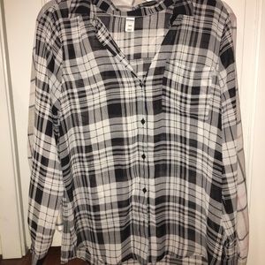 Old Navy flannel print blouse